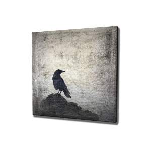 Nástěnný obraz na plátně Black Bird, 45 x 45 cm