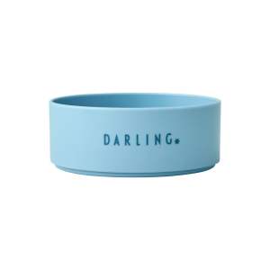 Světle modrá dětská miska Design Letters Mini Darling, ø 11 cm