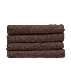 Hnědé rychleschnoucí bavlněné ručníky v sadě 4 ks 30×30 cm Quick Dry – Catherine Lansfield