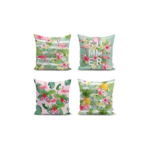 Sada 4 povlaků na polštáře Minimalist Cushion Covers Naturia, 45 x 45 cm