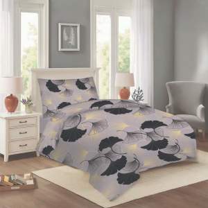 Šedé bavlněné povlečení na jednolůžko 140×200 cm Jess – Cotton House