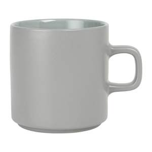 Šedý keramický hrnek na čaj Blomus Pilar, 250 ml