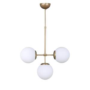 Závěsné svítidlo se skleněným stínidlem ve zlato-bílé barvě ø 15 cm Seagull – Squid Lighting