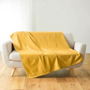 Žlutý přehoz 180×220 cm Lucile – douceur d’intérieur