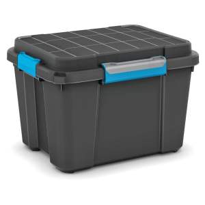 Černý plastový úložný box s víkem 49,5x39x34 cm Scuba Box – KIS