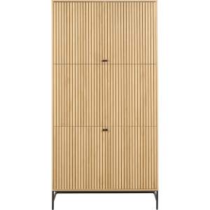 Šatní skříň v dekoru dubu v přírodní barvě 99x200x60 cm Albany – Actona