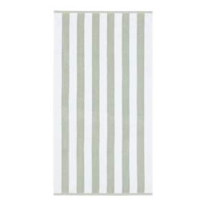 Šedo-bílý bavlněný ručník 50×85 cm Stripe Jacquard – Bianca