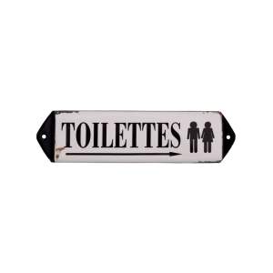 Kovová cedule 30,5×7 cm Toilettes – Antic Line