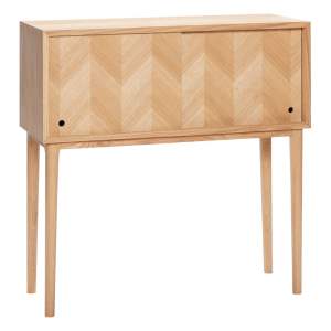 Komoda z dubového dřeva Hübsch Herringbone, výška 90 cm