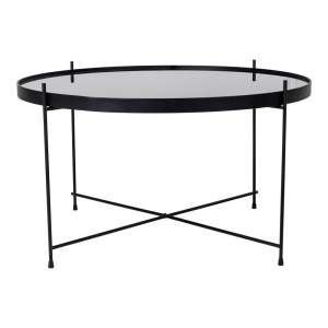 Černý kulatý konferenční stolek ø 70 cm Venezia – House Nordic