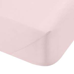 Růžové napínací prostěradlo z bavlněného perkálu 135×190 cm Cotton Percale – Bianca