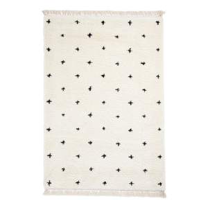 Bílo-černý koberec Think Rugs Boho Dots, 120 x 170 cm