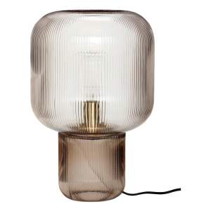 Hnědá stolní lampa se skleněným stínidlem (výška 42 cm) Pirum – Hübsch