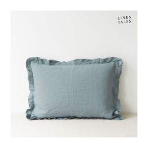 Lněný povlak na polštář 40×60 cm Blue Fog – Linen Tales