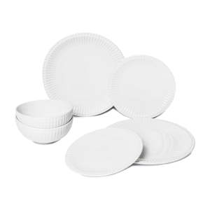 6dílná sada bílého porcelánového nádobí Bonami Essentials Purita
