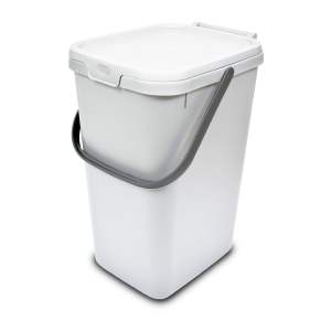Bílý plastový odpadkový koš 18 l Caddy – Addis