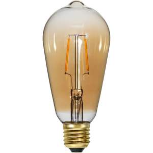 Teplá LED filamentová žárovka E27, 1 W Plain Amber – Star Trading