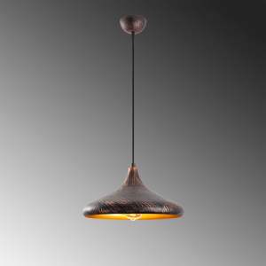 Závěsné svítidlo v černé a měděné barvě s kovovým stínidlem ø 34 cm Barek – Opviq lights