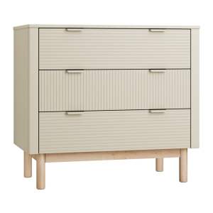 Béžová nízká dětská komoda 100×52 cm Miloo – Pinio