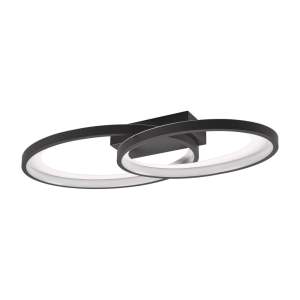 Černobílé LED stropní svítidlo 30×57 cm Malaga – Trio