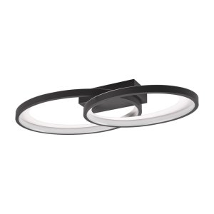 Černobílé LED stropní svítidlo 30×57 cm Malaga – Trio