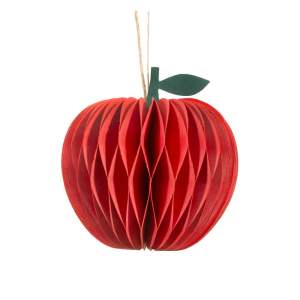 Papírová ručně vyrobená vánoční ozdoba ø 8 cm Honeycomb Apple – Sass & Belle