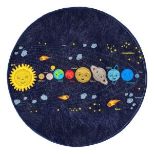 Tmavě modrý dětský koberec ø 80 cm Comfort – Mila Home