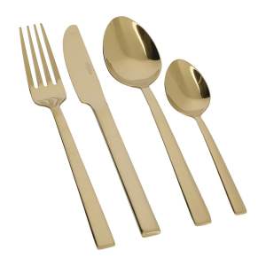Nerezový příbor v sadě 16 ks ve zlaté barvě Mikasa Diseno – Kitchen Craft