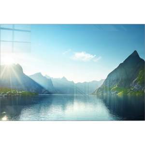 Skleněný obraz 100×70 cm Fjord – Wallity