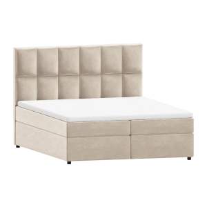 Béžová boxspring postel s úložným prostorem 180×200 cm Flip – Ropez