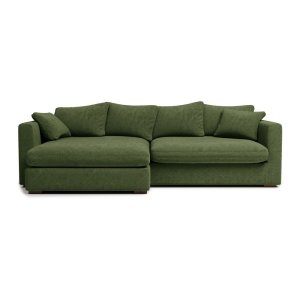 Tmavě zelená rohová pohovka (levý roh) Comfy – Scandic