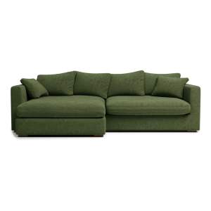 Tmavě zelená rohová pohovka (levý roh) Comfy – Scandic