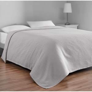 Šedý bavlněný přehoz na dvoulůžko 200×230 cm Serenity – Mijolnir