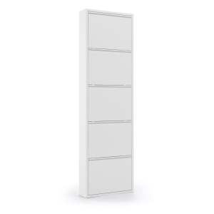 Bílý kovový výklopný botník Rox – Kave Home