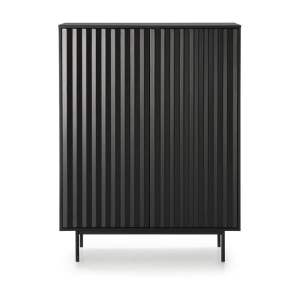 Černá vysoká komoda 97×130 cm Sierra – Teulat