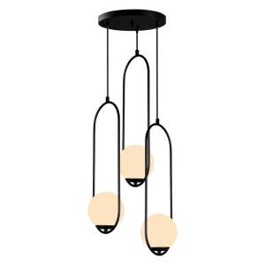 Černé závěsné svítidlo Squid Lighting Arch, výška 146 cm