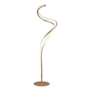 LED stojací lampa s kovovým stínidlem ve zlaté barvě (výška 160 cm) Nala – Trio Select
