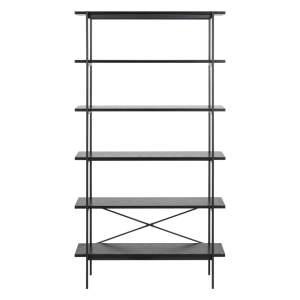 Černý regál v dekoru jasanu 94×172 cm Angus – Actona