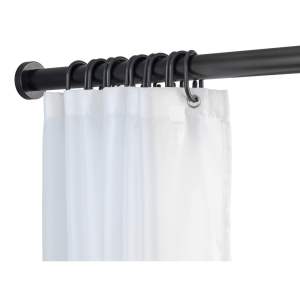 Černá teleskopická tyč do koupelny Wenko Luz, délka 70-115 cm
