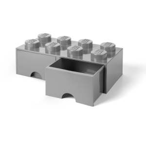 Šedý úložný box se dvěma šuplíky LEGO®
