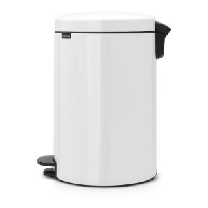 Bílý nášlapný ocelový odpadkový koš 20 l NewIcon – Brabantia
