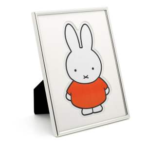 Kovový stojací/na zeď rámeček ve stříbrné barvě 15×20 cm Miffy – Zilverstad