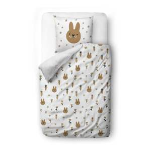 Dětské povlečení na jednolůžko z bavlněného saténu 140×200 cm Sweet Bunnies – Butter Kings
