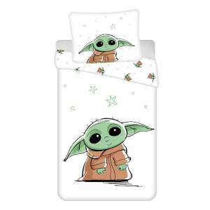 Jerry Fabrics Bavlněné povlečení 140×200 + 70×90 cm – Star Wars "Baby Yoda"