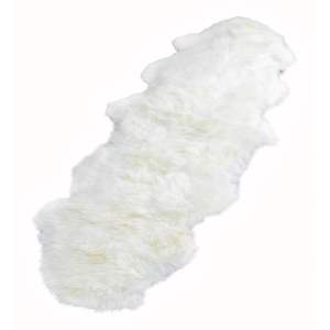 Bílá ovčí kožešina Native Natural Double, 60 x 240 cm