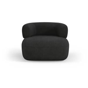 Černé křeslo z textilie bouclé Jenny – Micadoni Home