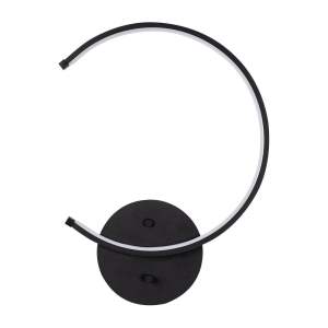 Černé LED nástěnné svítidlo ø 10 cm Moon – Opviq lights