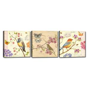 Sada 3 obrazů Tablo Center Birds