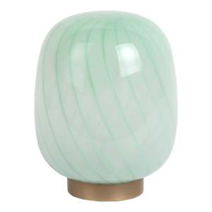 Světle zelená stolní lampa se skleněným stínidlem (výška 20 cm) Summer Globe – Leitmotiv