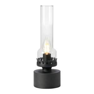Černá stolní lampa se skleněným stínidlem (výška 31 cm) Kandella – Markslöjd
